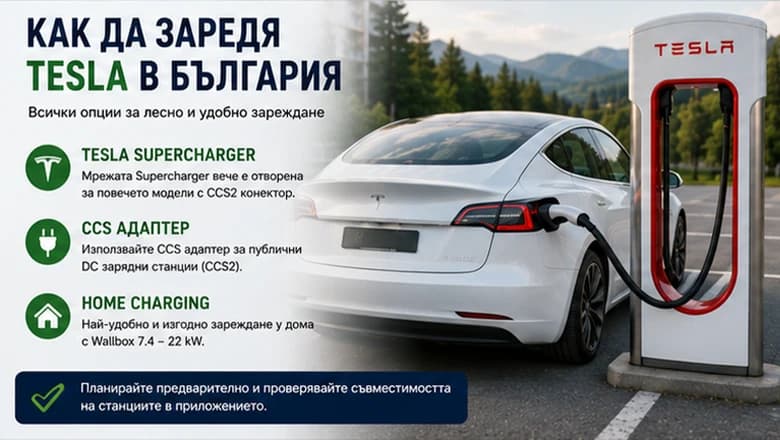 Как да заредя Tesla в България: Пълно ръководство